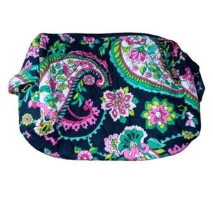 Vera Bradley pouch bag makeup bag blue paisley